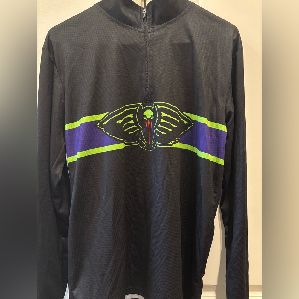 Pelicans SGA Skelican City Edition 1/4 Zip Pullover Long Sleeve Shirt • Sz: M